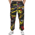 Men's Sweatpants Caution Tapes Abstraction
