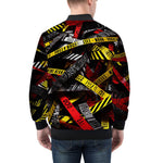 Bomber Jacket Caution Tapes Abstraction