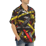 Hawaiian Shirt Caution Tapes Abstraction