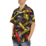 Hawaiian Shirt Caution Tapes Abstraction