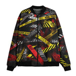 Bomber Jacket Caution Tapes Abstraction