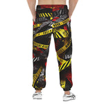 Men's Sweatpants Caution Tapes Abstraction