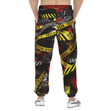 Men's Sweatpants Caution Tapes Abstraction
