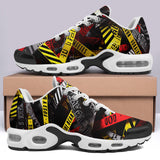 Air Cushion Sneakers Caution Tapes Abstraction