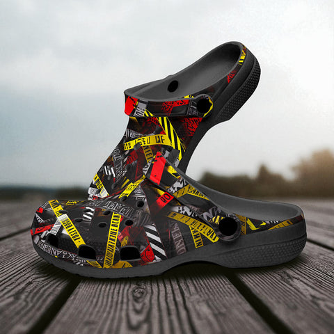 Classic Clogs Caution Tapes Abstraction