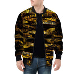 Bomber Jacket Yellow Caution Police Tape