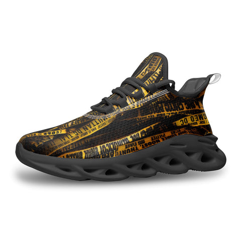 Sports Sneakers Yellow Caution Police Tape