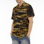 Men's Polo Shirt Yellow Caution Police Tape