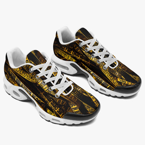 Air Cushion Sneakers Yellow Caution Police Tape