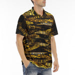 Men's Polo Shirt Yellow Caution Police Tape