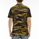 Men's Polo Shirt Yellow Caution Police Tape
