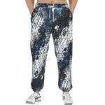 Men's Sweatpants Blue Python Snake Scale