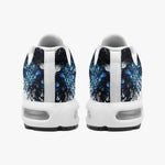 Air Cushion Sneakers Blue Python Snake Scale