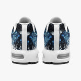 Air Cushion Sneakers Blue Python Snake Scale