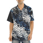 Hawaiian Shirt Blue Python Snake Scale