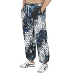 Men's Sweatpants Blue Python Snake Scale