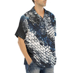 Hawaiian Shirt Blue Python Snake Scale