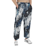 Men's Sweatpants Blue Python Snake Scale