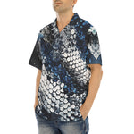 Hawaiian Shirt Blue Python Snake Scale