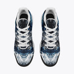Air Cushion Sneakers Blue Python Snake Scale