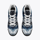 Air Cushion Sneakers Blue Python Snake Scale