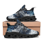 Sports Sneakers Blue Python Snake Scale