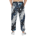 Men's Sweatpants Blue Python Snake Scale
