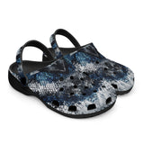 Classic Clogs Blue Python Snake Scale