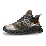 Sports Sneakers Brown Python Snake Scale