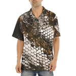 Hawaiian Shirt Brown Python Snake Scale