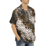 Hawaiian Shirt Brown Python Snake Scale