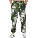 Men's Sweatpants Green Python Snake Scale