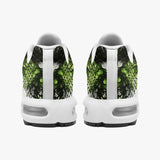 Air Cushion Sneakers Green Python Snake Scale