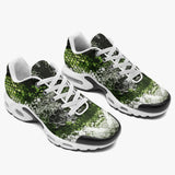 Air Cushion Sneakers Green Python Snake Scale