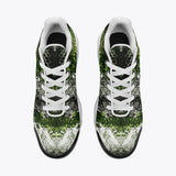 Air Cushion Sneakers Green Python Snake Scale