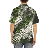 Hawaiian Shirt Green Python Snake Scale