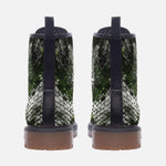 Leather Boots Green Python Snake Scale