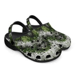 Classic Clogs Green Python Snake Scale