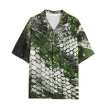 Hawaiian Shirt Green Python Snake Scale