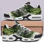 Air Cushion Sneakers Green Python Snake Scale