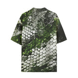 Hawaiian Shirt Green Python Snake Scale
