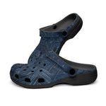 Classic Clogs Doodle Arrows on Blue Denim Print