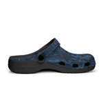 Classic Clogs Doodle Arrows on Blue Denim Print