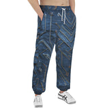 Men's Sweatpants Doodle Arrows on Blue Denim Print