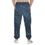 Men's Sweatpants Doodle Arrows on Blue Denim Print
