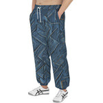 Men's Sweatpants Abstract Blue Denim Cloth Print