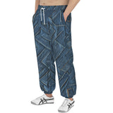 Men's Sweatpants Abstract Blue Denim Cloth Print