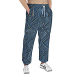 Men's Sweatpants Abstract Blue Denim Cloth Print