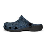 Classic Clogs Abstract Blue Denim Cloth Print