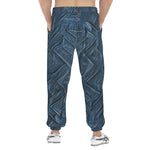 Men's Sweatpants Abstract Blue Denim Cloth Print